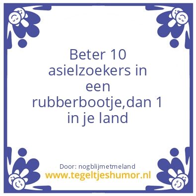 Tegeltje: stop azc stroom