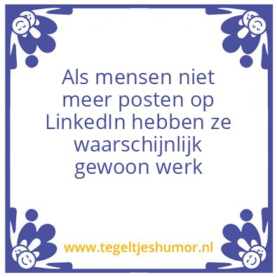 Tegeltje: LinkedIn