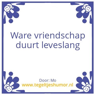 Tegeltje: Vriendschap