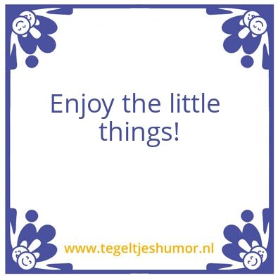 Tegeltje: Enjoy