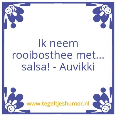 Tegeltje: Salsa
