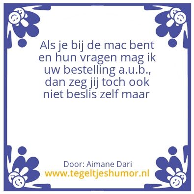 Tegeltje: beslis maar zelf