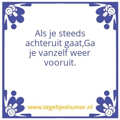 Tegeltje: Noord Hollands gezegde