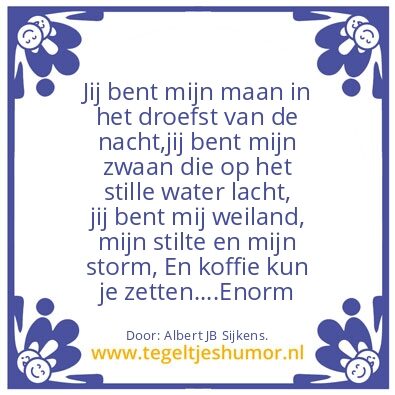 Tegeltje: Vers