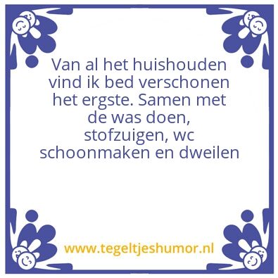 Tegeltje: Huishouden