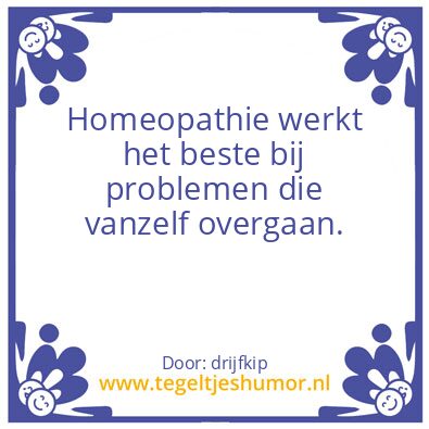 Tegeltje: homeopathie