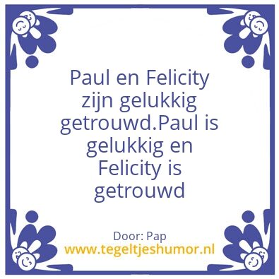 Tegeltje: Paul en Lis
