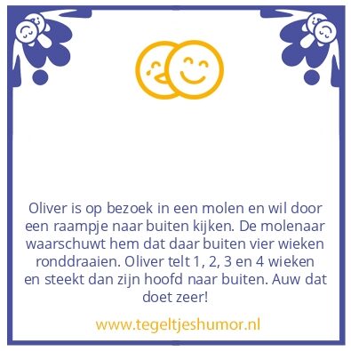 Tegeltje: 4 wieken