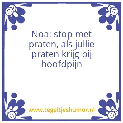 Tegeltje: Praten