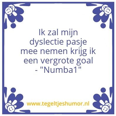 Tegeltje: Spreuk bart