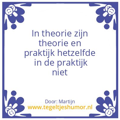 Tegeltje: treorie