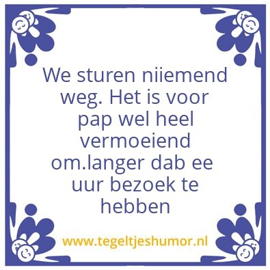 Tegeltje: Visite