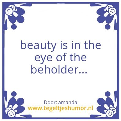 Tegeltje: beauty