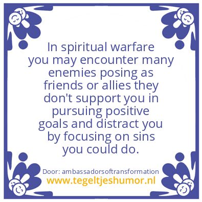 Tegeltje: I subject the devil