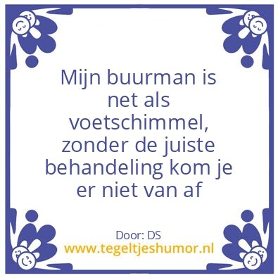Tegeltje: buurman