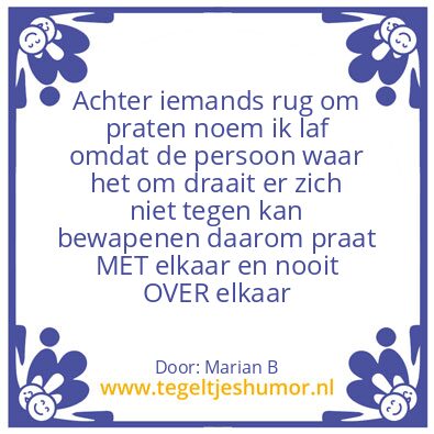 Tegeltje: Marian Borg