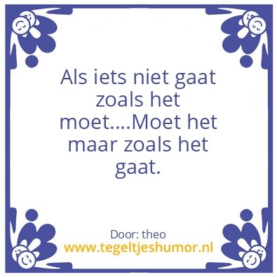Tegeltje: moeten