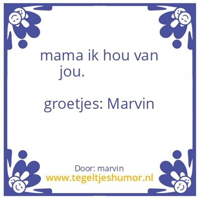 Tegeltje: mama