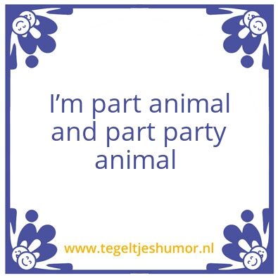 Tegeltje: Animal