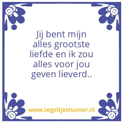 Tegeltje: Lief