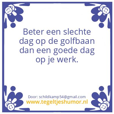 Tegeltje: Golfjunk
