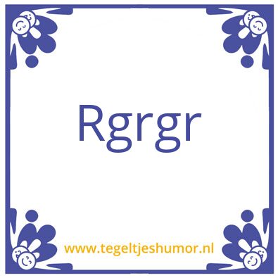 Tegeltje: R