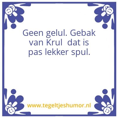 Tegeltje: Gebak