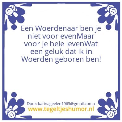 Tegeltje: Woerdenaar