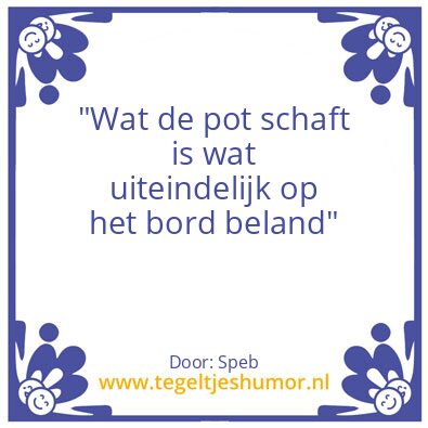 Tegeltje: Dik