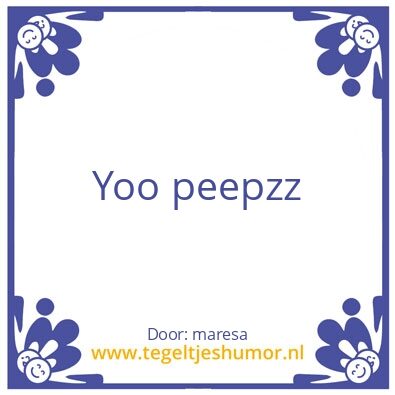 Tegeltje: yoo