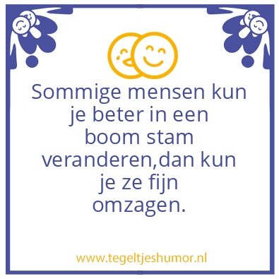 Tegeltje: Boomstam