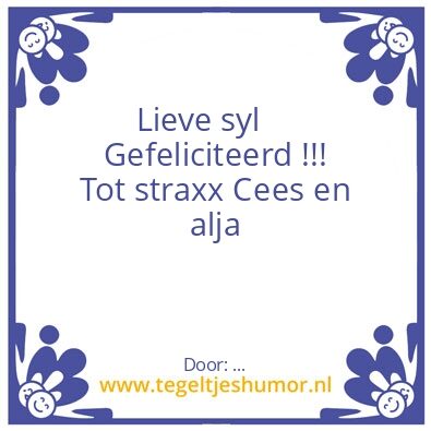 Tegeltje: ……