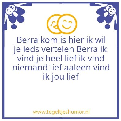 Tegeltje: Berra