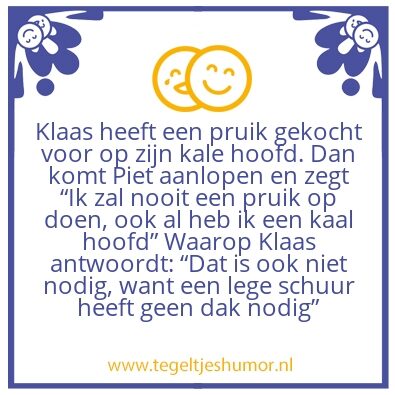 Tegeltje: Pruik