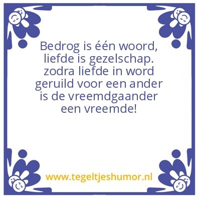 Tegeltje: een vreemde liefde