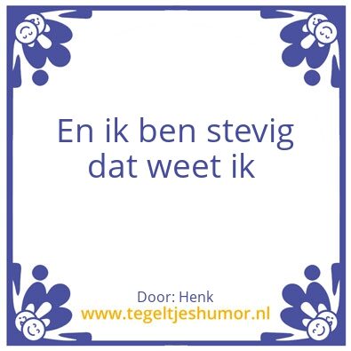 Tegeltje: Test