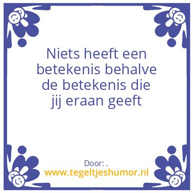 Tegeltje: .