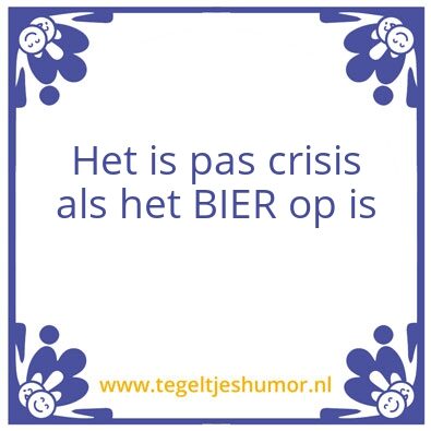 Tegeltje: Bier