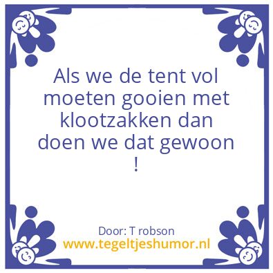 Tegeltje: Lege toko vibes