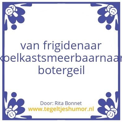 Tegeltje: Frigide