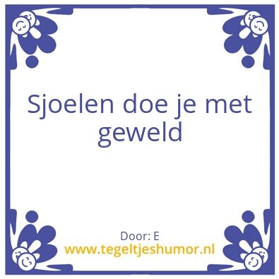Tegeltje: Sjoelen