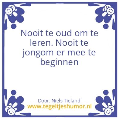 Tegeltje: leren