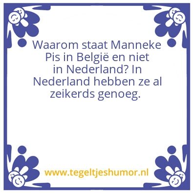 Tegeltje: Nederlanders