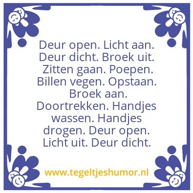 Tegeltje: Wc