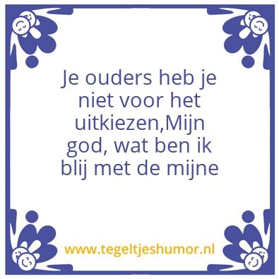 Tegeltje: Ouders