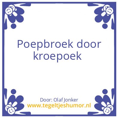 Tegeltje: Tegeltje voor bij de chinees