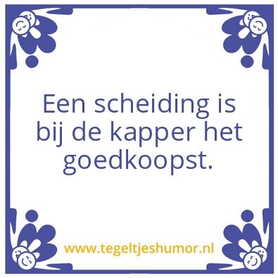 Tegeltje: Scheiding