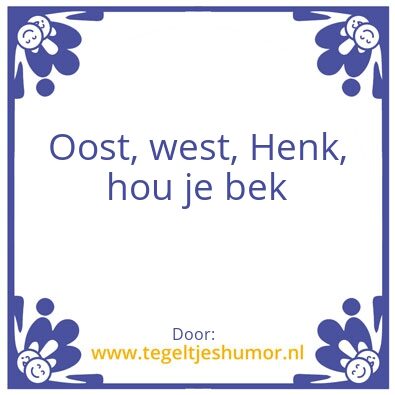 Tegeltje: Tegeltje