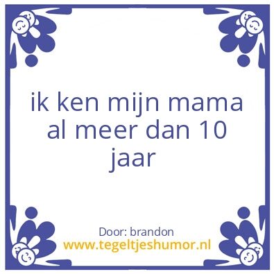 Tegeltje: mama