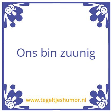 Tegeltje: Zuinigheid
